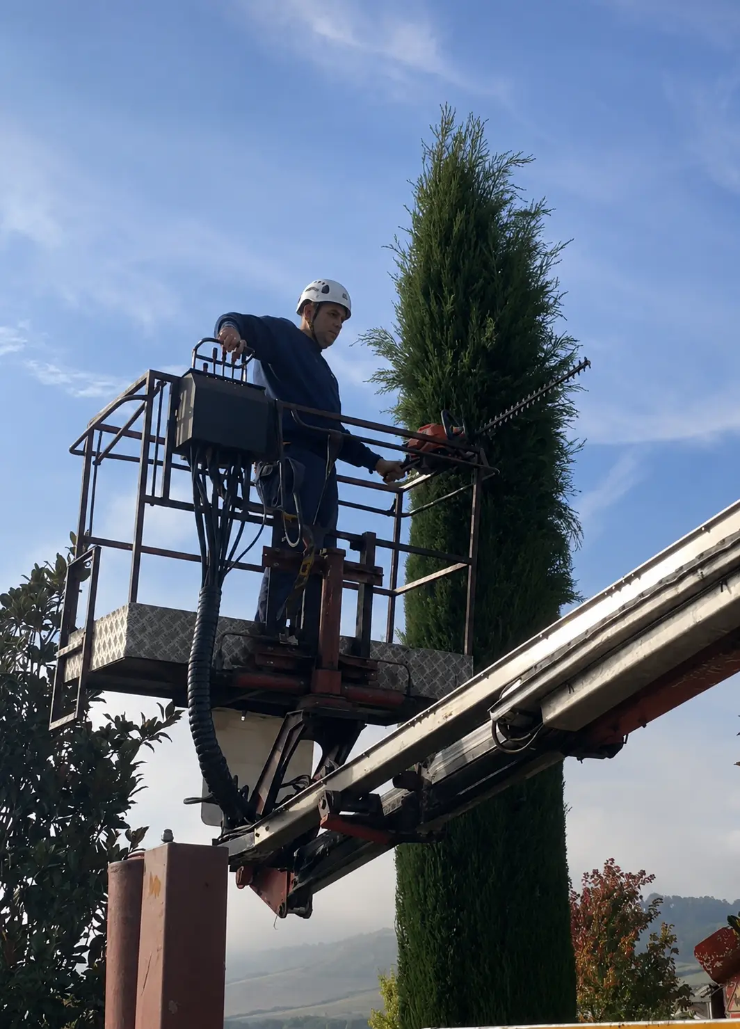 Foto di Caldani Cristian a lavoro su piattaforma 